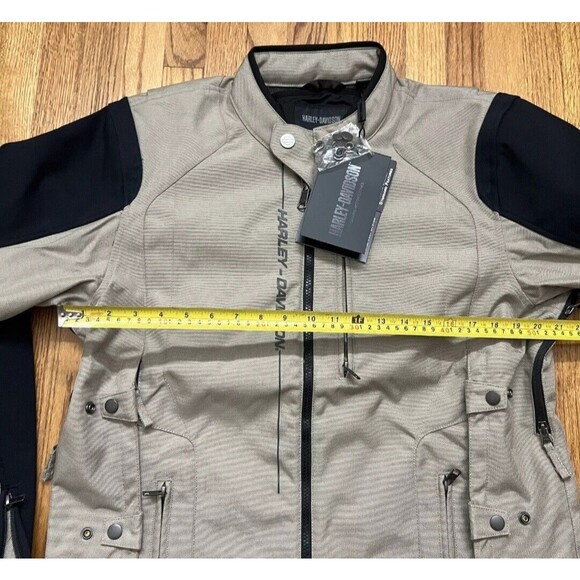 NWT $300.00 Harley-Davidson Mens Piledriver 2.0 Snaptab Textile Jacket Tan LARGE - Picture 9 of 16